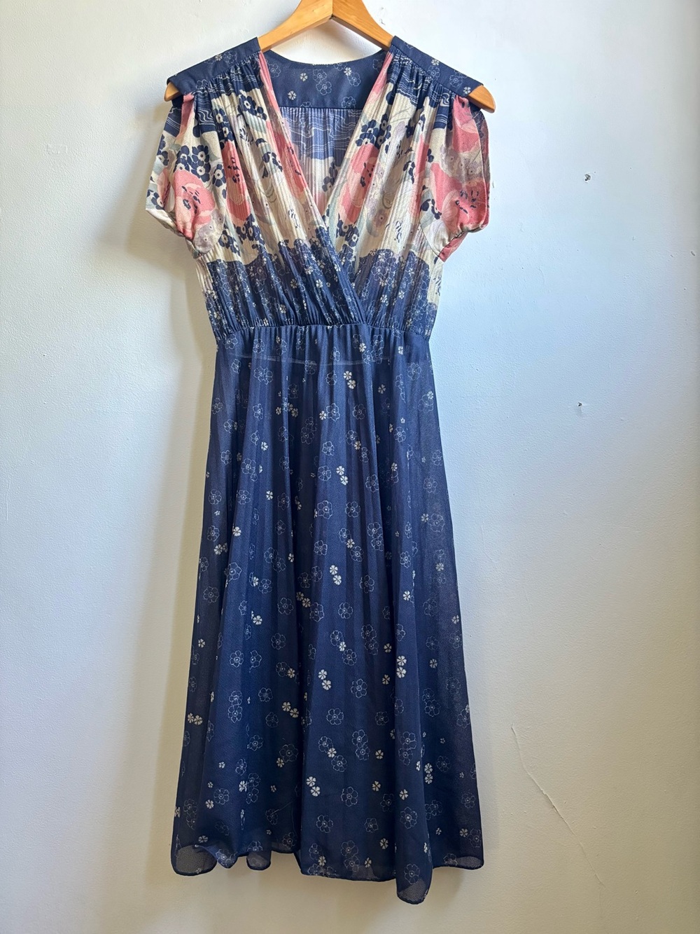 Unique Japanese-inspired vintage dress M